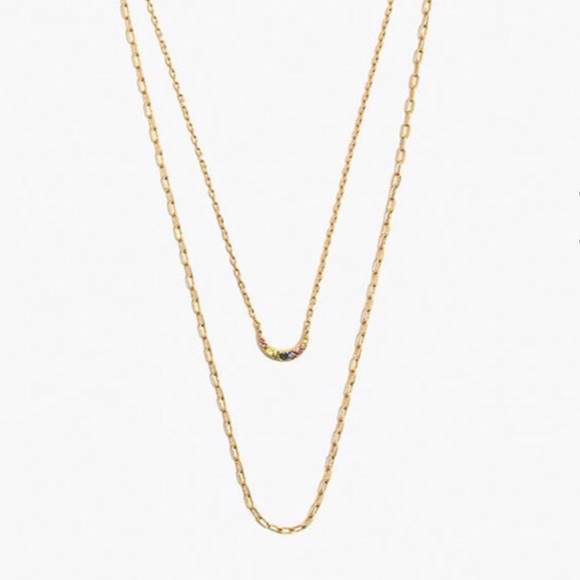 Madewell Rainbow Pavé Moon Necklace Set - Picture 4 of 10